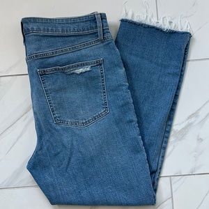 Gap Vintage slim sky high cropped distressed jeans 32